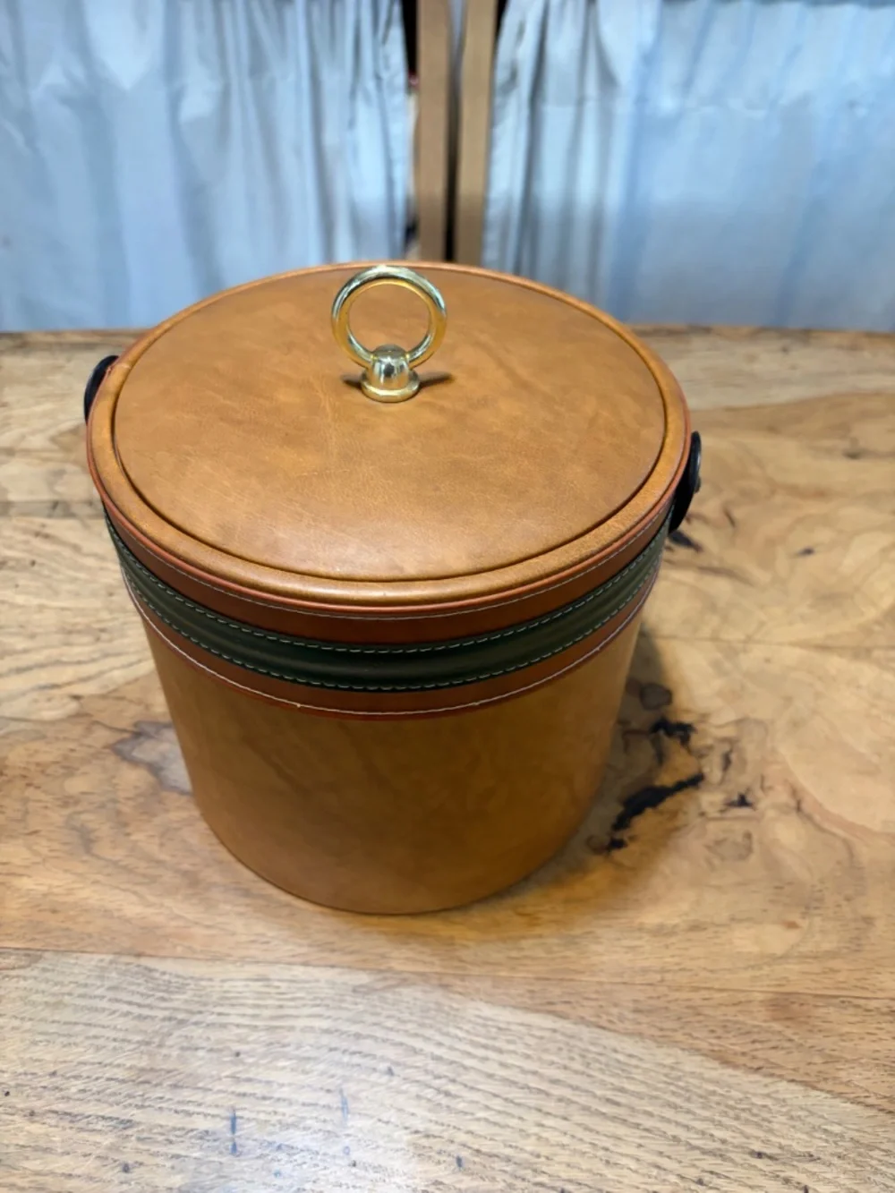 Vintage Georges Briard Faux Leather Ice Bucket – Mid-Century Barware 🍸🧊
